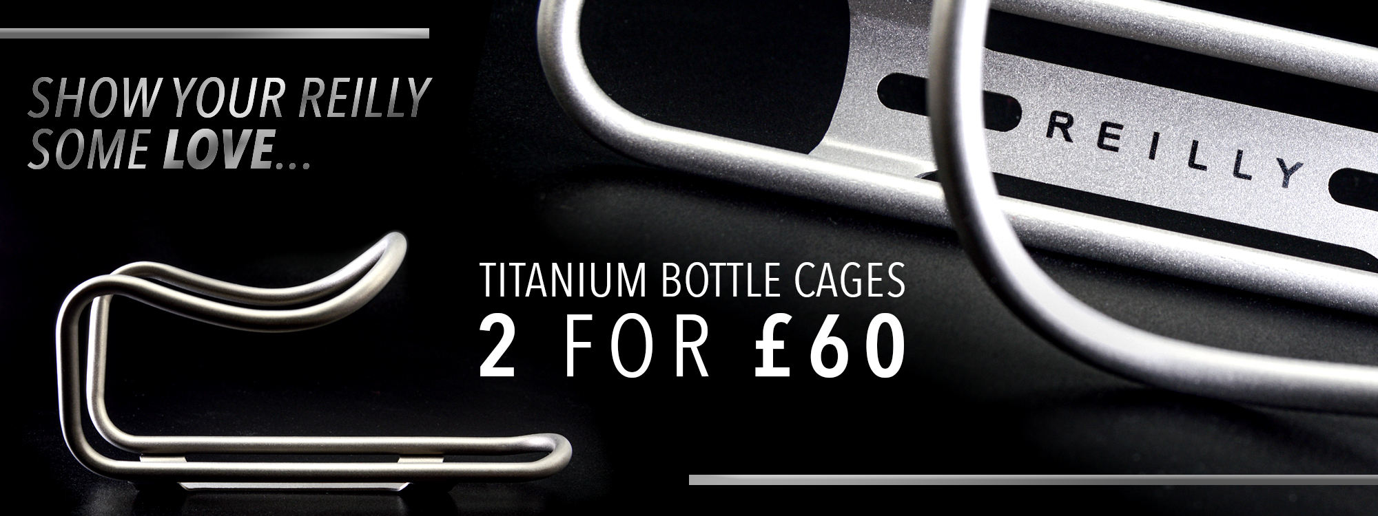 Two titanium bottle cages