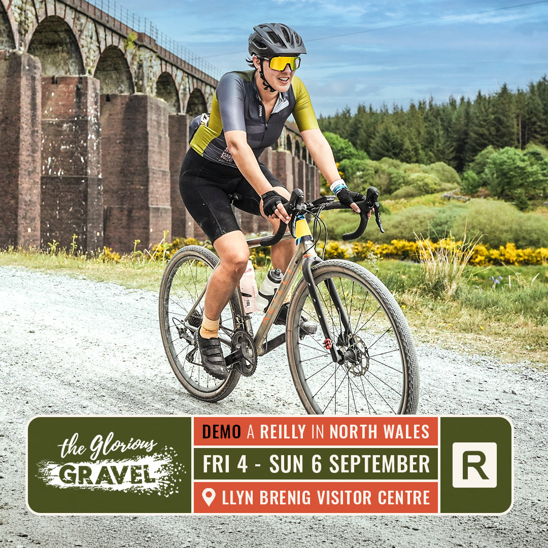 A woman riding a Gravel bike